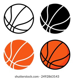 Ball of basketball Flat Design
