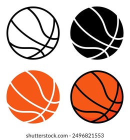 Ball of basketball Flat Design