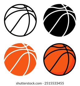 Ball of basketball Flat Design