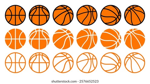 Ball of basketball Flat Design