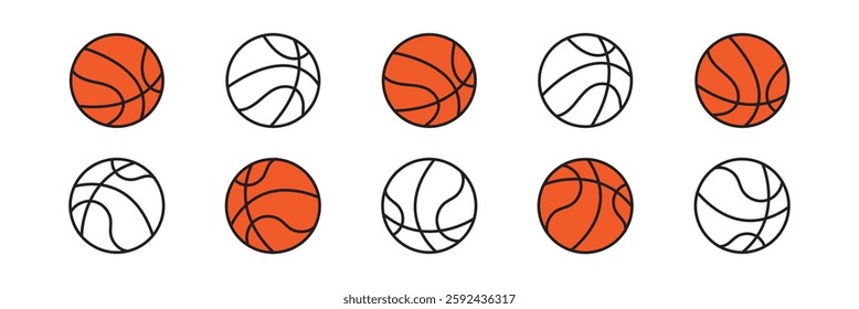 Ball of basketball Flat Design