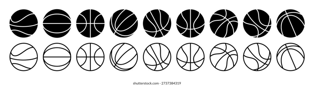 Ball of basketball Flat Design