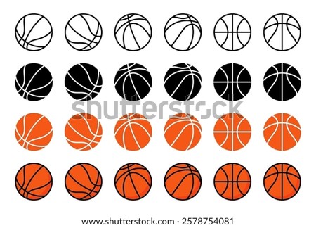 Ball of basketball Flat Design