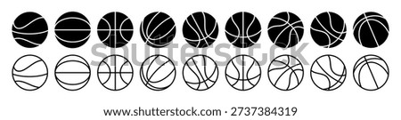 Ball of basketball Flat Design