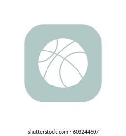 Ball for basketball icon isolated vector sign symbol. Sports Equipment elements icons. Can be used in logo, UI and web design