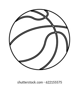 Basketball Ball Icon Black Outline Stock Vector (royalty Free) 1870008379