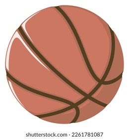 Una pelota de baloncesto. Ilustración vectorial.