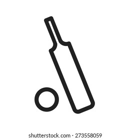 Ball, bat, cricket icon vector image. Can also be used for sports, fitness, recreation. Suitable for web apps, mobile apps and print media.