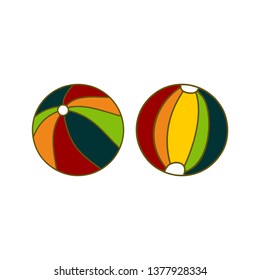 Ball Beach Design Illustration Template Vector