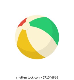 Ball beach toy. Isolated icon pictogram. Eps 10 vector illustration.