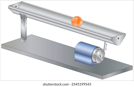 El sistema de bola y viga consiste en una viga larga que puede inclinarse mediante un servomotor o motor eléctrico junto con una bola que rueda hacia adelante y hacia atrás en la parte superior de la viga.