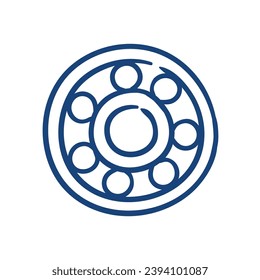 Ball Bearing. Hand drawn vector illustration.