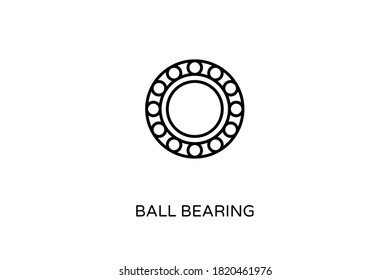 Icono del cojinete de bolas en vector. Logotipo