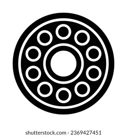 Ball Bearing Vector Glyph Icon For Personal And Commercial Use.
