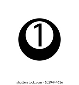 Ball billiard icon