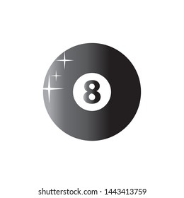 ball billiard icon logo vector design template