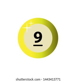 ball billiard icon logo vector design template