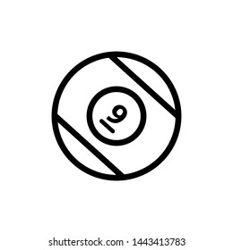 ball billiard icon logo vector design template