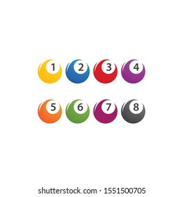 Ball Billiard icon vector illustration template 