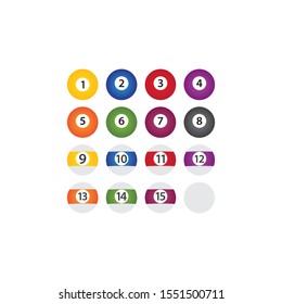 Ball Billiard icon vector illustration template 