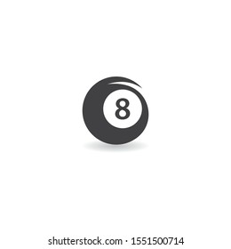 Ball Billiard icon vector illustration template 