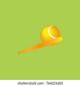 A ball and a bit are depicted on a light green background.
