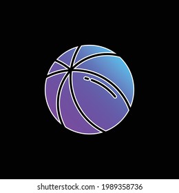 Ball blue gradient vector icon