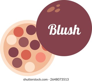 Produto cosmético de maquiagem de blusher de bola