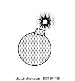 Ball bomb weapon icon vector illustration graphic design