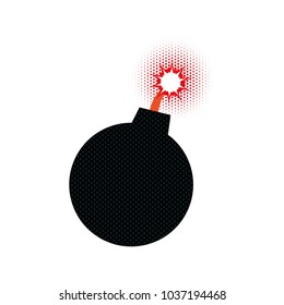 Ball bomb weapon icon vector illustration graphic design