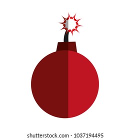 Ball bomb weapon icon vector illustration graphic design