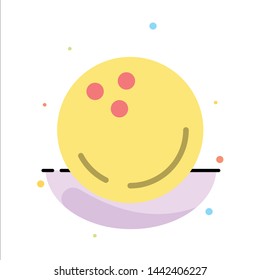 Ball, Bowling, Sports, Strike Abstract Flat Color Icon Template