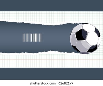 La pelota rompe un pedazo de papel