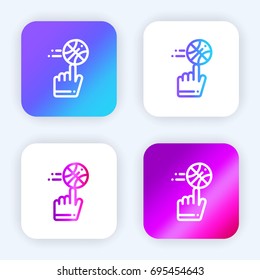 Ball bright purple and blue gradient app icon