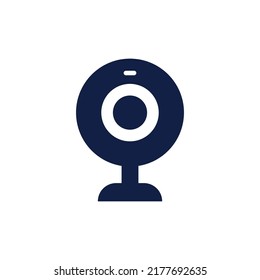 imagen vectorial de diseño de icono de glifo de cámara de bola