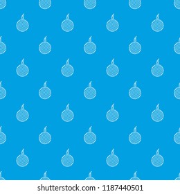 Ball candle pattern vector seamless blue repeat for any use