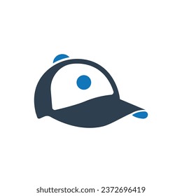 Ball cap icon on white background