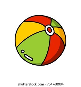 ?hild's ball cartoon colorful flat vector sport illustration for decoration and design on isolated white background