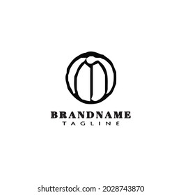 ball cartoon logo icon design modern vector illustration