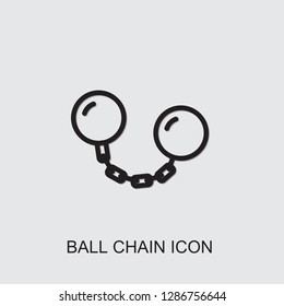 Ball Chain Icon . Editable Outline Ball Chain Icon From War. Trendy Ball Chain Icon For Web And Mobile.