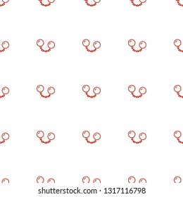 Ball Chain Icon Pattern Seamless White Background. Editable Outline Ball Chain Icon. Ball Chain Icon Pattern For Web And Mobile.