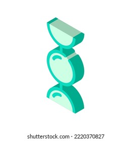 Ball-Kette isometrische Icon Vektorgrafik. Kugelkettenschild. einzelne Symbolillustration