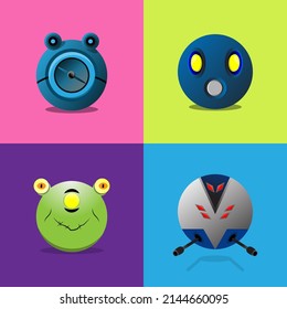 Ball character vector illustration, Great for logos, mascots, icons, symbols, etc.