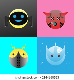 Ball character vector illustration, Great for logos, mascots, icons, symbols, etc.