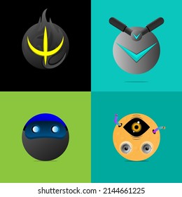 Ball character vector illustration, Great for logos, mascots, icons, symbols, etc.