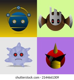 Ball character vector illustration, Great for logos, mascots, icons, symbols, etc.