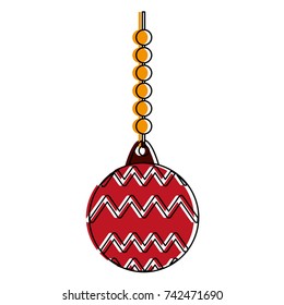 ball with chevron print ornamental christmas related icon image 
