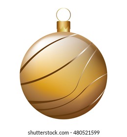 ball christmas decoration icon vector illustration design