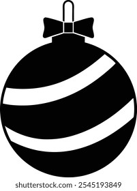 ball Christmas decoration vector art 