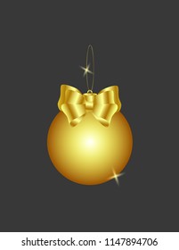 Ball Christmas gold